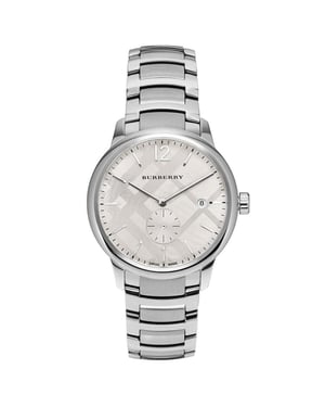 Burberry BU10004 herenhorloge van zilver roestvrij staal