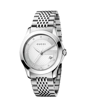 Gucci G-Timeless YA126404 Herenhorloge met Zilveren Wijzerplaat
