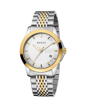 Gucci YA126409 G-Timeless Tweekleurig Herenhorloge - Stijlvolle Elegantie
