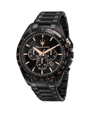 Maserati R8873612048 Traguardo herenhorloge met zwarte wijzerplaat