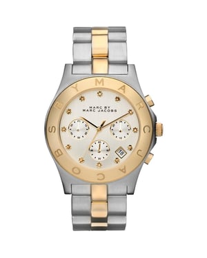 Stijlvol Marc Jacobs MBM3177 dameshorloge - tweekleurig roestvrij staal