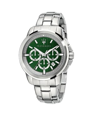 Maserati R8873621017 Successo herenhorloge met chronograaf en groene wijzerplaat