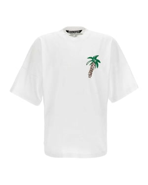 Palm Angels Heren Palmboom Oversized T-shirt (Wit)