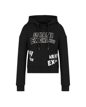Armani Exchange Dames/Dames Pull Over Hoodie (Zwart)