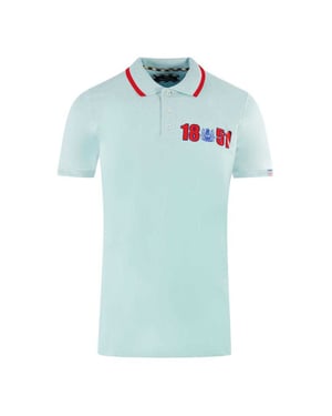 Aquascutum Volwassen unisex poloshirt London 1851 (Lichtblauw)