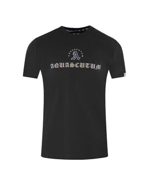 Aquascutum Unisex Adult Script Logo T-Shirt (Zwart)