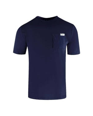 Aquascutum Heren Logo borstzak T-shirt (Marine)