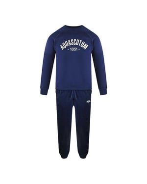 Aquascutum Heren Old School Crew Neck Trainingspak (Marineblauw)