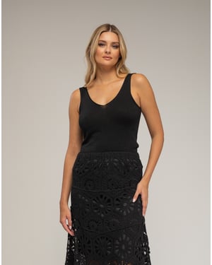 Gehaakt topje met Lurex