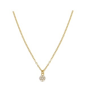 Luxenter collier in 925 sterling zilver en briljant zirkonia afgewerkt in 18k geelgoud - Oris