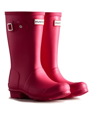 Hunter Junior Originals Laarzen Rubber Kinderen Felroze Wellie Laarzen