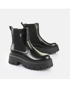 Buffalo Aspen Chelsea Dames Zwarte Laarzen