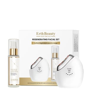 REGENERERENDE GEZICHTSET (GEAVANCEERD LED JONGE GLOED EMS SCULPTOR + HA SERUM 60ML)