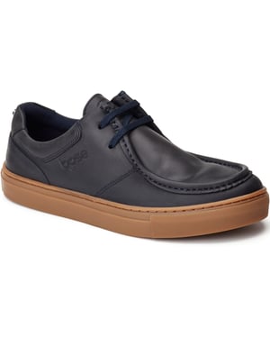 Base London Dalston Leren Herenschoenen Moccasins Navy