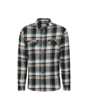Mountain Warehouse Heren Overhemd met lange mouwen in molton (Donkere Khaki)