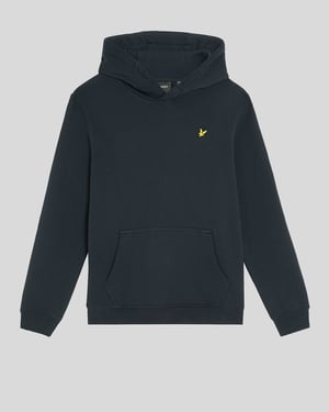 Lyle & Scott jongens geborstelde achterkant hoodie - marineblauw