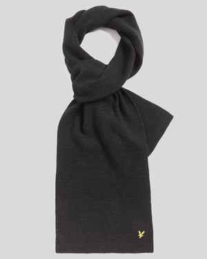Lyle & Scott Lamswol Mix Geribbelde Sjaal - Blauw