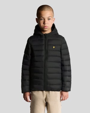 Lyle & Scott jongens lichtgewicht gewatteerde jas - zwart