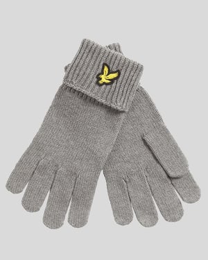 Lyle & Scott Merinowol Blend Handschoenen - Grijs