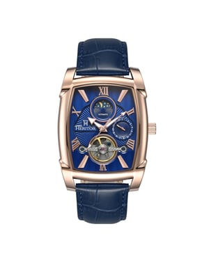 Heritor Automatic Valentin leren band horloge met datum