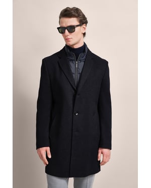 Bugatti Herren Mantel met giletflap