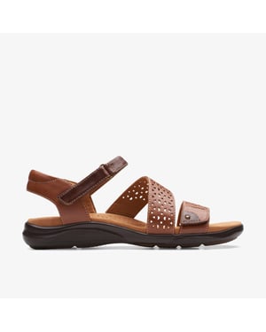 Kitly Way Tan Leer Sandalen
