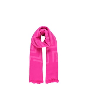 Roze Geometrisch Patroon Sjaal