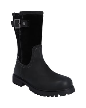 Hunter Canna Enkelboot Leer Dames Zwarte Laarzen