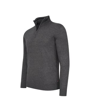 Cappuccino Italia Trui Bergamo Zip Pullover Grijs