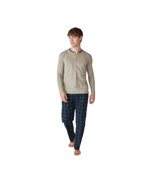 JJBFP5602 Katoenen herenpyjama met lange mouwen