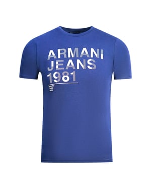 Armani Jeans 1981 Logo Blauw T-shirt