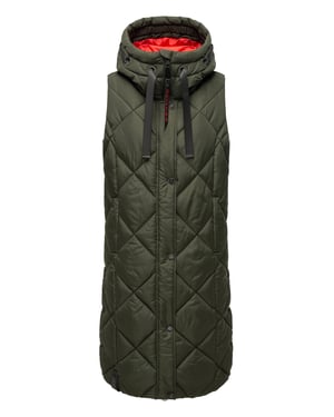 Navahoo lange dames bodywarmer Schnuckel – Modern & Met Capuchon