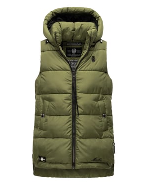 Marikoo dames gewatteerd vest – Zarinaa, licht met afneembare capuchon