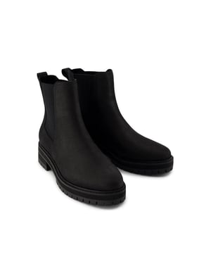 TOMS Bennet Leren Zwarte Laarzen Voor Dames