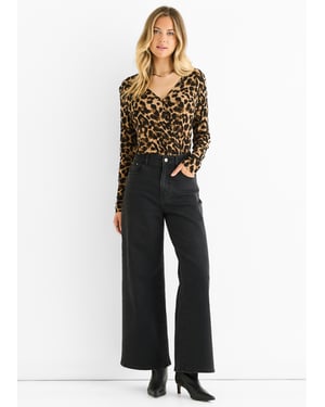 Bruine bodysuit met dierenprint