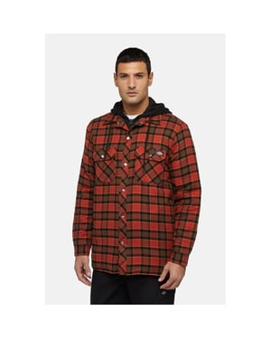 Dickies Fleece Hemd met Kap Heren Rood Shirt Jacket
