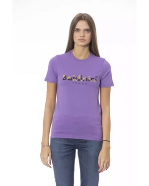 Paarse Korte Mouwen T-shirt Ba23909