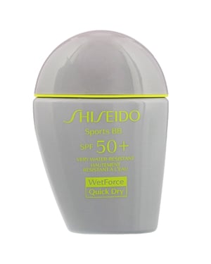 Shiseido Sports BB Cream SPF50+ Quick-Dry WetForce, Zeer Donker, 30ml