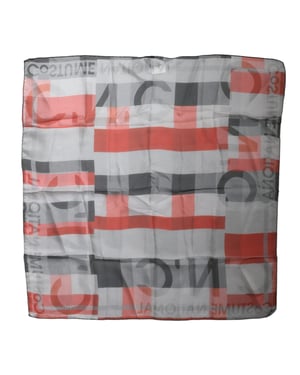 Zijden Sjaal met Geometrische Print