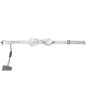 Witte Zijden Vlinderdas Ft3790