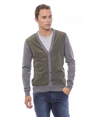 Gebreide Cardigan Tweekleurig Stijl