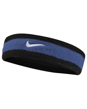 Nike Swoosh Stretch Hoofdband (Zwart/Blauw/Wit)