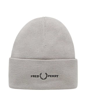 Fred Perry Beanie met grafisch logo voor volwassenen (Beton)