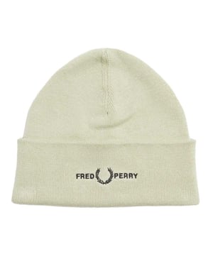 Fred Perry Beanie met grafisch logo voor volwassenen (Oester)