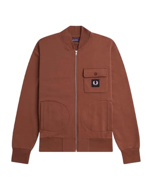 Fred Perry Bomberjack met volledige rits voor heren (Whisky)