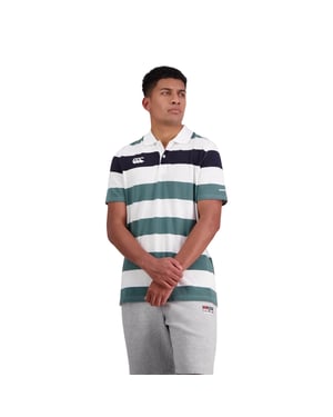 Canterbury Heren Stripe Polo Shirt (Helder wit)