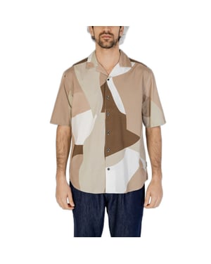 Abstracte Print Shirt Korte Mouwen