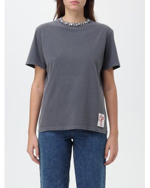 T-shirt met versierde halslijn