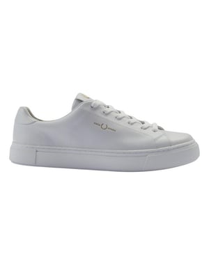 Fred Perry Heren Classic Logo Leren Trainers (Wit)