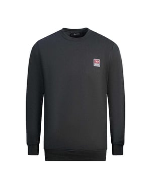 Diesel Heren Sweatshirt met geruit logo (Zwart)